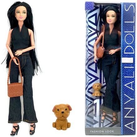 Кукла Anyali с животным и сумкой 29 см (888-1)
