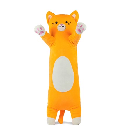 Мягкая игрушка KidsQo валик кот Эклер рыжий 80см (KD733)