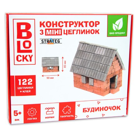 Будівельний набір Strateg BLOCKY Будиночок з міні-цеглинок 122 ел (31023)
