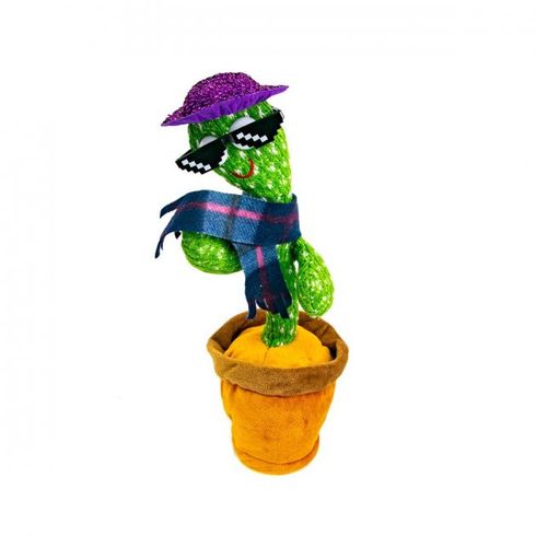 Інтерактивна іграшка Dancing Cactus TikTok Танцюючий та співаючий кактус повторюшка (AA188)