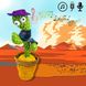 Интерактивная игрушка Dancing Cactus TikTok Танцующий и поющий кактус повторюшка (AA188)