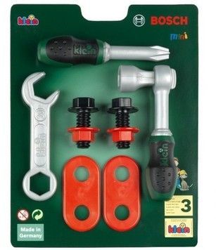 Игрушка Klein BOSCH набор инструментов гаечный ключ, отвертка, трещотки, рейки, гайки, винты (BOS-8007-B)