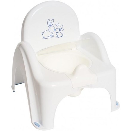 Горшок детский TEGA Зайчики стилизованный под стульчик музыкальный белый (PO-065-103)