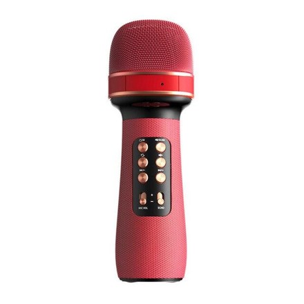 Микрофон караоке Bluetooth подключение FM-режим красный (WS-898RD)