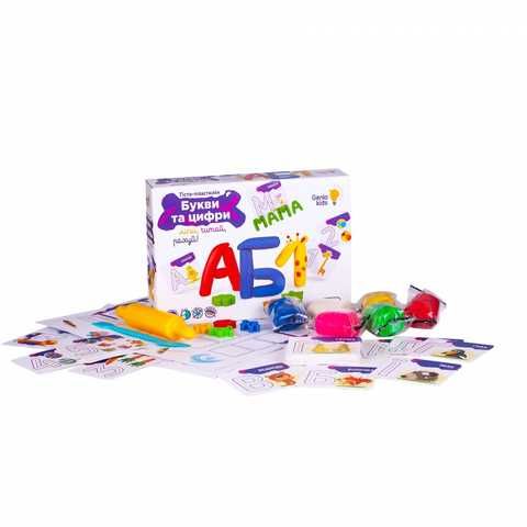 Набір для творчості DGT-ART Genio kids легкий пластилін Букви та цифри (TY4430)