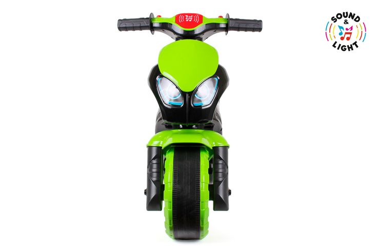 Толокар ТехноК мотоцикл чорно-помаранчевий із звуковими ефектами  71 см (TH5774)