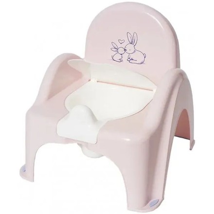 Горшок детский TEGA Зайчики стилизованные под стульчик музыкальный розовый (PO-065-104)