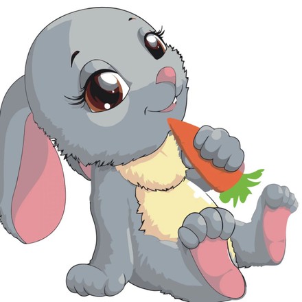 Картина для рисования по номерам Стратег Серый с морковкой 30х30 (ES088)
