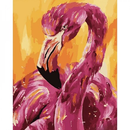 Картина-раскраска по номерам Strateg Взгляд фламинго 40x50 (GS799)