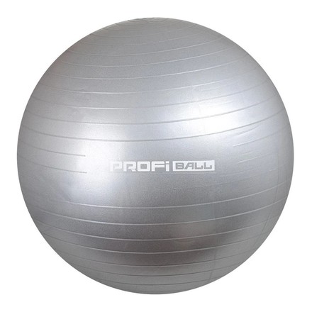 М'яч гімнастичний ProfiBall фітбол для фітнесу аеробіки та йоги 65см 800 гр сірий (M0276-LGRY)