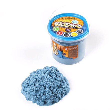 Набір для творчості Danko Toys Кінетичний пісок KidSand 1200 гр відерце синій (KS-01-04BL)