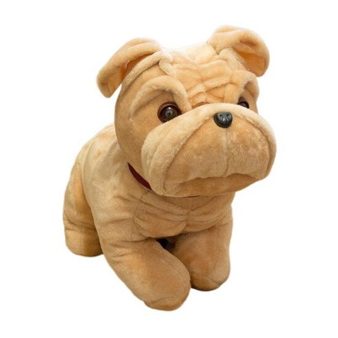 М'яка іграшка Zolushka собака бульдог сидячий великий 49см (ZL011)