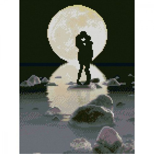 Картина по номерам с алмазной мозаикой Стратег В сиянии луны 30х40см (HX186)