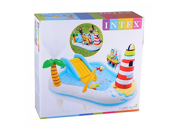 Игровой центр-бассейн надувной Intex Веселая Рыбалка 218x188x99см (57162)
