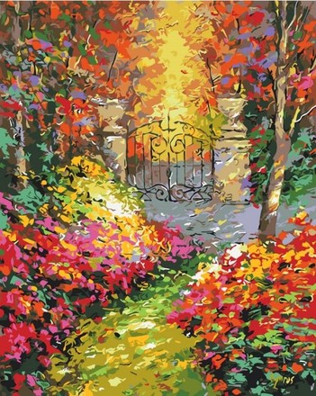 Картина для малювання за номерами Brushme Осінній сад 40х50см (BS9972)