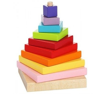Дерев'яна іграшка Cubika Пірамідка LD-5 10 деталей (13357)