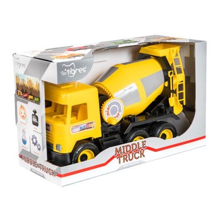 Игрушка детская Tigres Middle truck Бетоносмеситель желтый (39493)