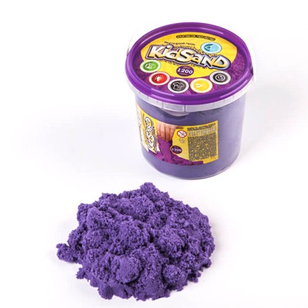 Набір для творчості Danko Toys Кінетичний пісок KidSand 1200 гр відерце фіолетовий (KS-01-04VL)