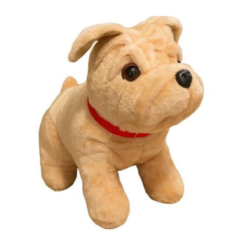 М'яка іграшка Zolushka собака бульдог сидячий маленький 38см (ZL012)