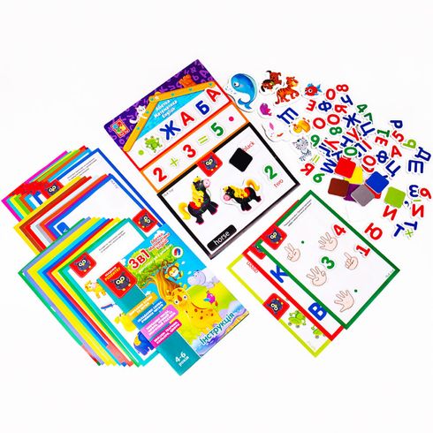 Игра развивающая Vladi Toys Азбука, Математика, English с магнитной доской. Набор 3в1 (VT5412-04)