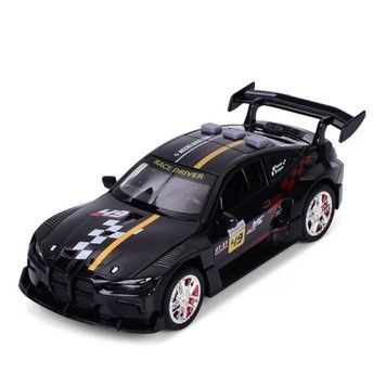 Іграшкова моделька BMW GT Racing інерційна металева зі світловими, звуковими та димовими ефектами, чорна (XBMP-1BBL)