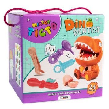 Набор для творчества Strateg Мистер тесто Dino Dentist (41020)