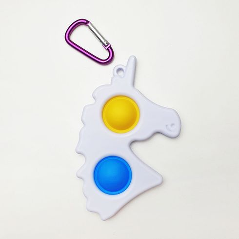 Игрушка детская антистресс Pop It Simple Dimple Единорог белая (SD002WH)