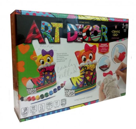 Набор для творчества Danko Toys ART DECOR Котик в ботинке (ARTD-01-03U)