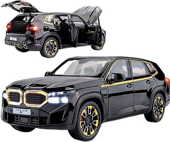 Іграшкова моделька АвтоСвіт позашляховик BMW XM 1:24 інерційна металева чорна (AP-2097BK)