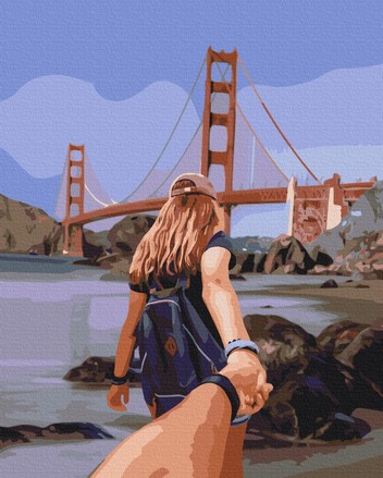 Картина за номерами Brushme Следи за мной Сан-Франциско 40х50 (BS52590)