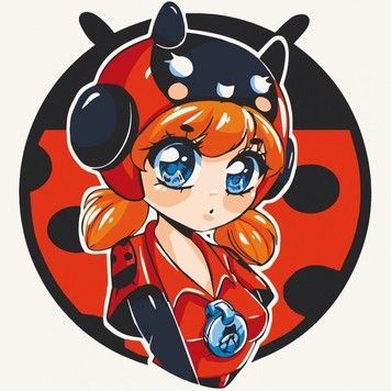 Расписная картина по номерам на холсте Artcraft Ladybug Bea 30х30 (15546-AC)