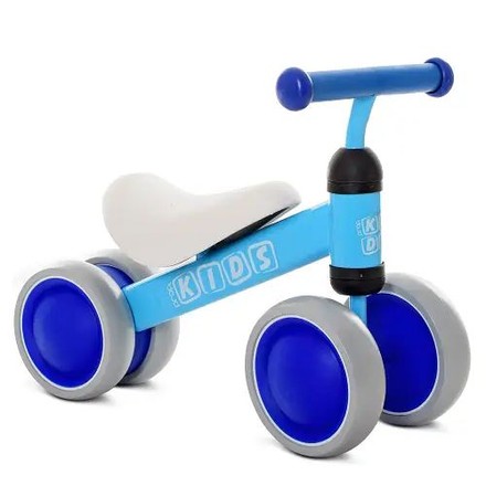 Детский беговел PROFI KIDS стальной 7" 4 колеса синий (М5462-3)