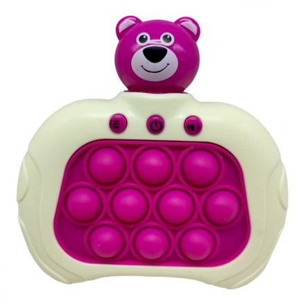 Іграшка дитяча антистрес Pop It електронний Ведмедик рожевий (A9VPN)