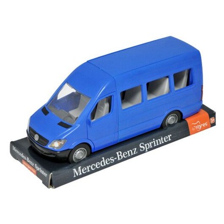Іграшка дитяча Tigres Mercedes-Benz Sprinter автобус пасажирський на планшетці 1:24 синій (39706)