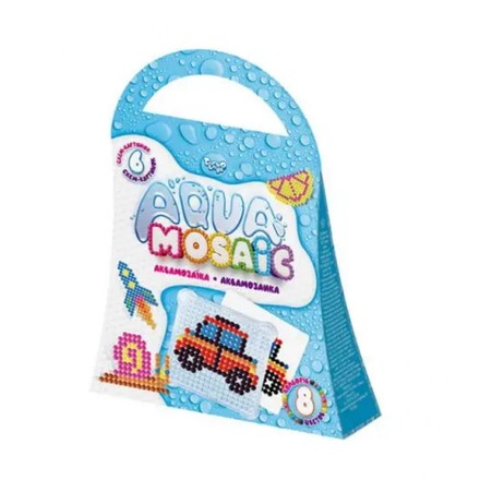 Набір для творчості Danko Toys Аквамозаїка Aqua Mosaic міні сумочка Машинка (AM-02-04)