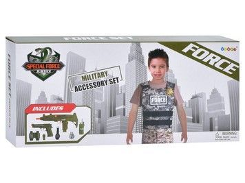 Игровой набор Force Set с оружием-трещоткой и аксессуарами с желетом хаки (36210-20KH)