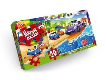 Пазли Danko Toys м'які великі деталі Тачки 20 ел (S20-08-07)