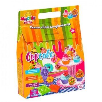 Набор для лепки Стратег Мистер Тесто Cup Cake 28 эл. (71302)