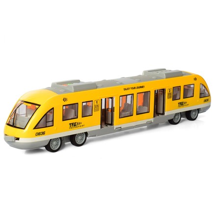 Міський трамвай АвтоСвіт інерційний жовтий (AS-2629YL)