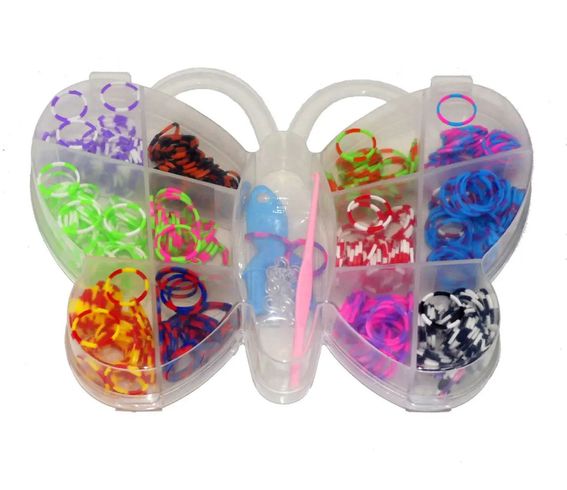 Набір для творчості гумки для плетіння браслетів в коробці метелик (KS0725)
