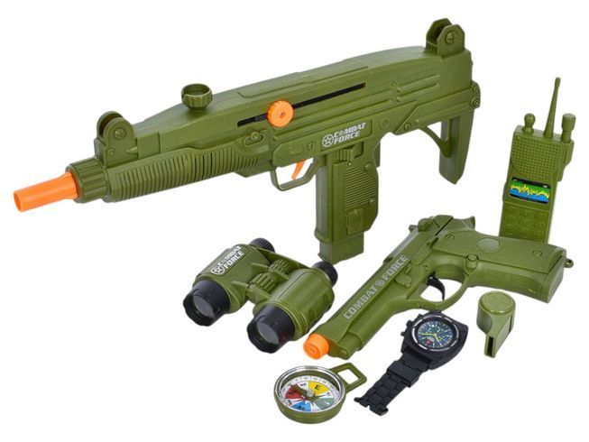 Игровой набор Force Set с оружием-трещоткой и аксессуарами с желетом хаки (36210-20KH)