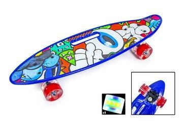Пенниборд Penny Board Print EYE с ручкой (1065140145)