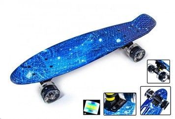 Пениборд Penny Board FISH Космос с подсветкой колес (1343176866)
