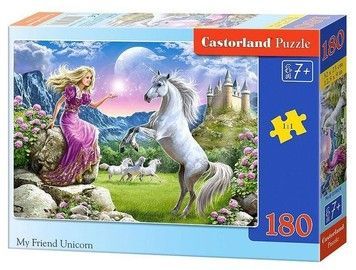 Пазлы Castorland Мой друг Единорог 180 эл (B-018024)