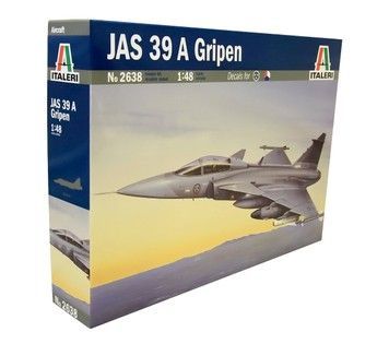 Сборная модель ITALERI 1:48 истребитель-бомбардировщик Saab JAS 39 A Gripen (IT2638)