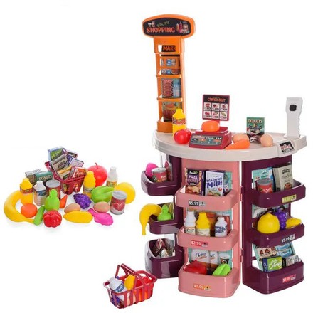 Игровой набор Прилавок магазина с кассой и продуктами 44 предм (922-06A)