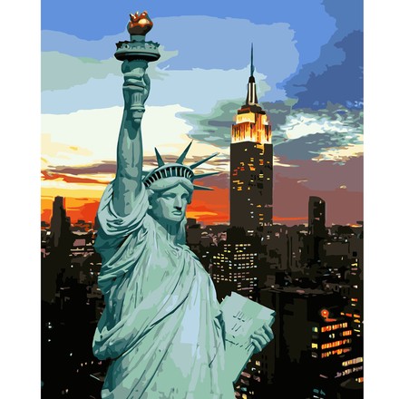 Картина для малювання за номерами Стратег Статуя Свободи 50х40см (VA-2844)