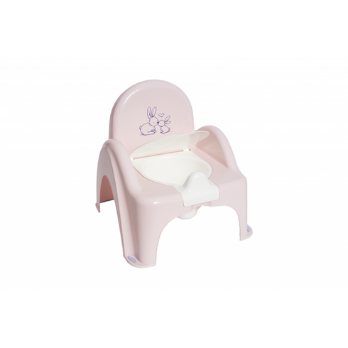 Горшок детский TEGA Зайчики стилизованный под стульчик розовый (KR-012-104)