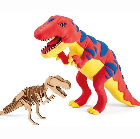 Набір для творчості DGT-ART Genio kids конструктор та легкий пластилін Тиранозавр (TY4418)