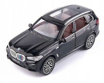Іграшкова моделька АвтоСвіт позашляховик BMW X5 1:32 інерційна, металева, взаємодіючі елеминти кузова чорна (AP-1755BK)